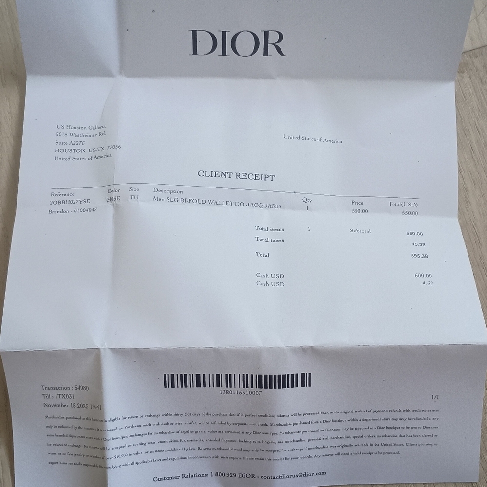 Dior Black Monogram Card Holder - Picture 4 of 5